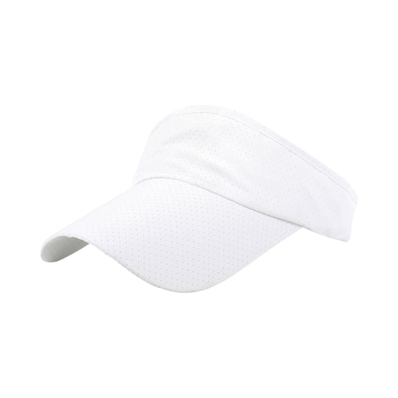 Fabrcox Unisex Sports Sun Visor Hats Adjustable Empty Top Baseball Caps Spring Summer Outdoor Sports Cap for Men Women White 21.26-23.62"