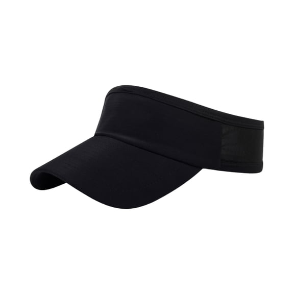 Fabrcox Unisex Sports Sun Visor Hats Adjustable Empty Top Baseball Caps Spring Summer Running Tennis Hat for Men Women Black 21.26-23.62"