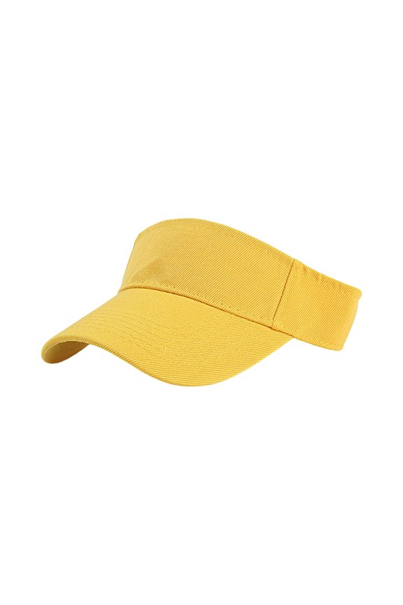 Unisex Sports Sun Visor Hats Adjustable Empty Top Baseball Hat Spring Summer Going Out Tennis Hat for Men Women Yellow 21.26-23.62"