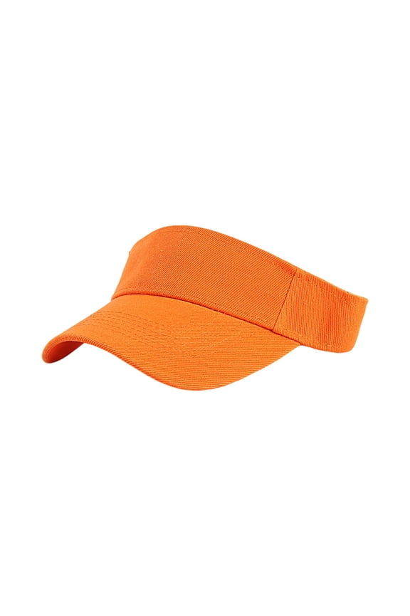 Unisex Sports Sun Visor Hats Adjustable Empty Top Baseball Hat Spring Summer Outdoor Sports Hats for Men Women Orange 21.26-23.62"