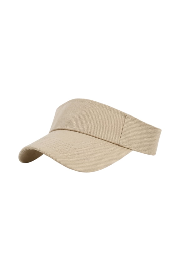 Unisex Sports Sun Visor Hats Adjustable Empty Top Baseball Hat Spring Summer Sports Tennis Hat for Men Women Khaki 21.26-23.62"