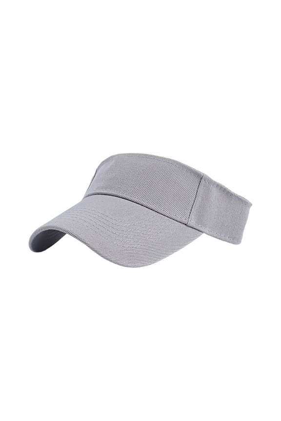 Unisex Sports Sun Visor Hats Adjustable Empty Top Baseball Hats Spring Summer Outdoor Sports Hat for Women Men Gray 21.26-23.62"