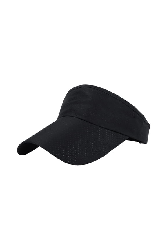 Unisex Sports Sun Visor Hats Adjustable Empty Top Baseball Hats Spring Summer Outdoor Tennis Hats for Men Women Black 21.26-23.62"