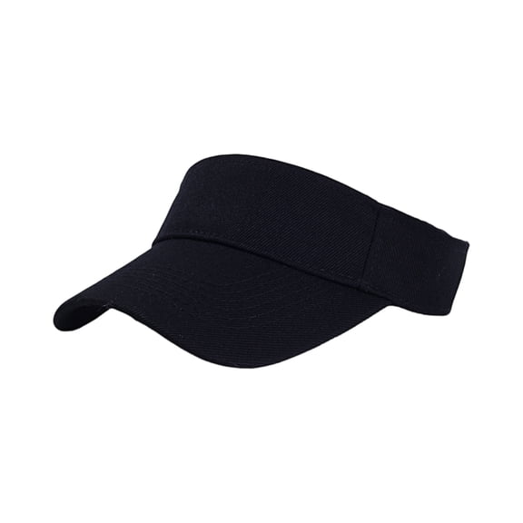 Fabrcox Unisex Sports Sun Visor Hats Adjustable Empty Top Baseball Hats Spring Summer Running Tennis Hat for Women Men Black 21.26-23.62"