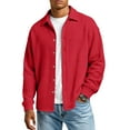 thumbnail image 1 of Fabrcox Waffle Men's Button Down Shirts Turn Down Collar Long Sleeve Shirt Men Spring Big and Tall Going Out Workout Mens Shirt Red M, 1 of 7