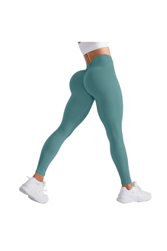 Women’s Leggings High Waisted Tights V Back Workout Leggings for Women Running Spring Summer Scrunch Butt Lifting Women's Yoga Pants