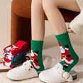 thumbnail image 1 of Fabrcox Womens Cute Mid-Calf Fuzzy Slipper Socks, Non Slip Warm Winter Casual Christmas Printed Indoor Loungewear Socks (B), 1 of 5