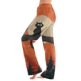 thumbnail image 1 of Fabrcox Womens Fleece Pajama Pants Halloween Print Women's Sleep Pants Fall Winter Warm Plush Thicken Comfy Womens Lounge Pant Red L, 1 of 6