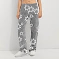 thumbnail image 1 of Fabrcox Womens Pajama Pants Flannel Halloween Ghost Print Sleep Pants for Women Fall Winter Warm Plush Thicken Comfy Women Pj Pants Gray XXL, 1 of 8