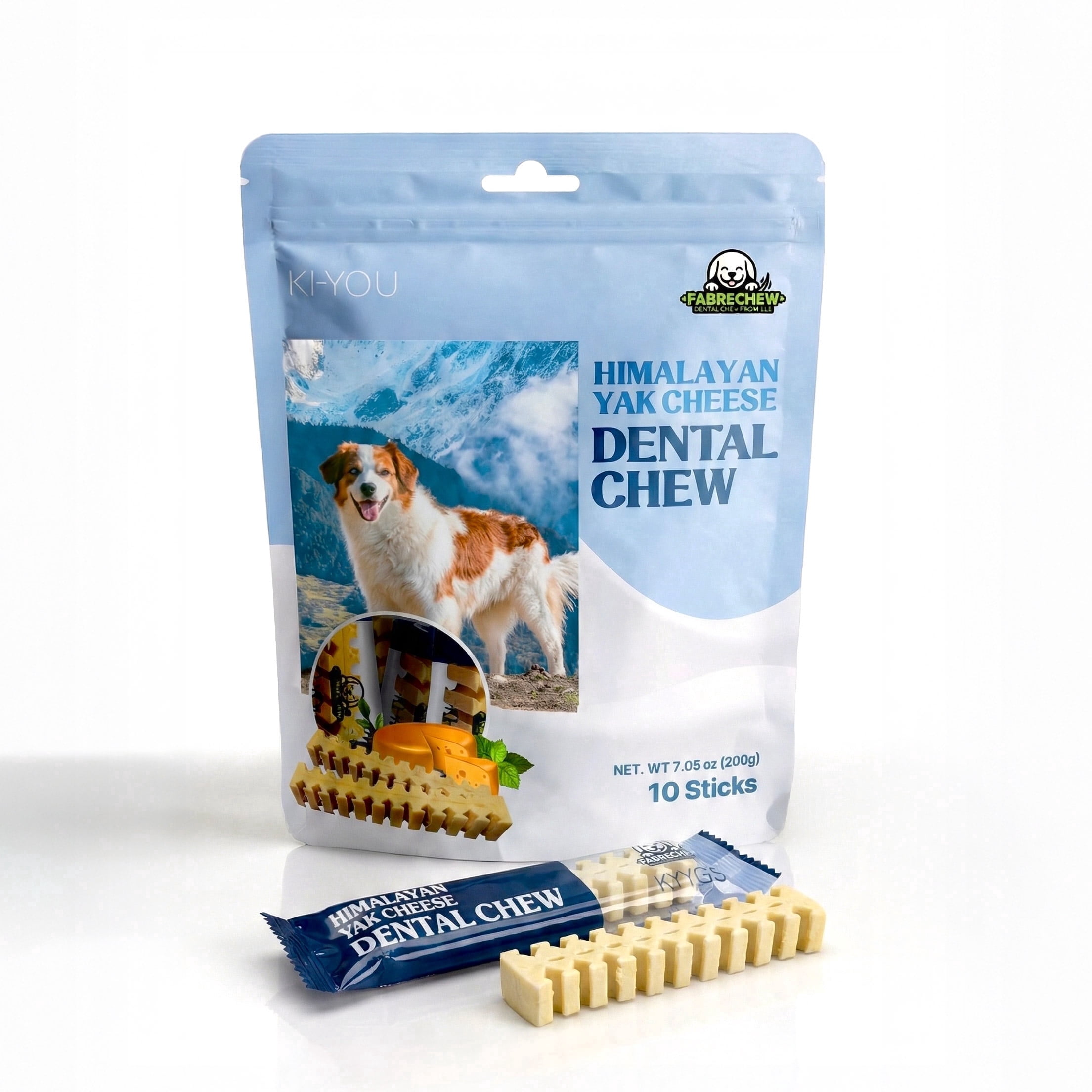 Fabrechew KI-You Soft & Prebiotic Himalayan Yak Cheese Dog Dental  Chew (10 pcs)