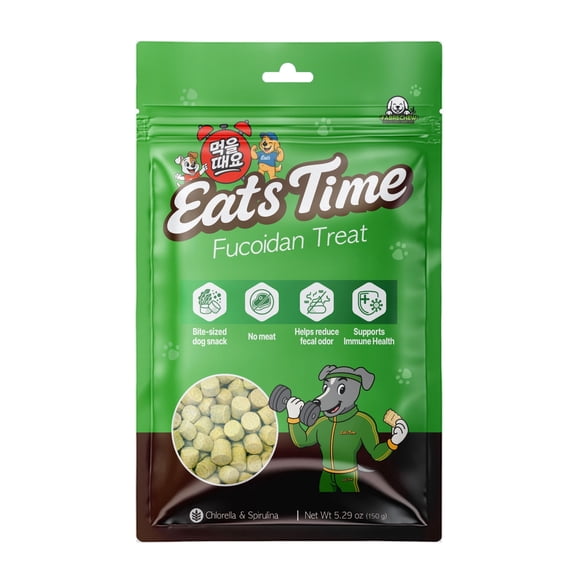 Fabrechew Natural Seaweed Savory Ocean Flavor Fucoidan & Supplement Treats for Dogs, 5.29 oz Pouch