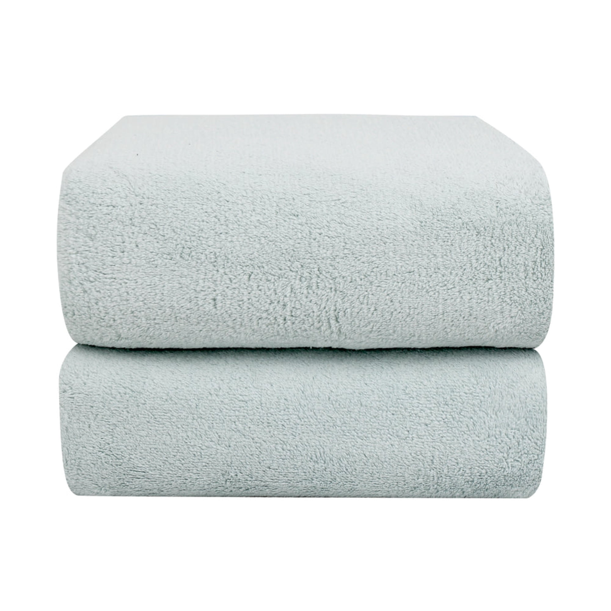 Fabreware FBT-001-G-2 Sprout Green Coral Fleece-Bath Towel -2pc