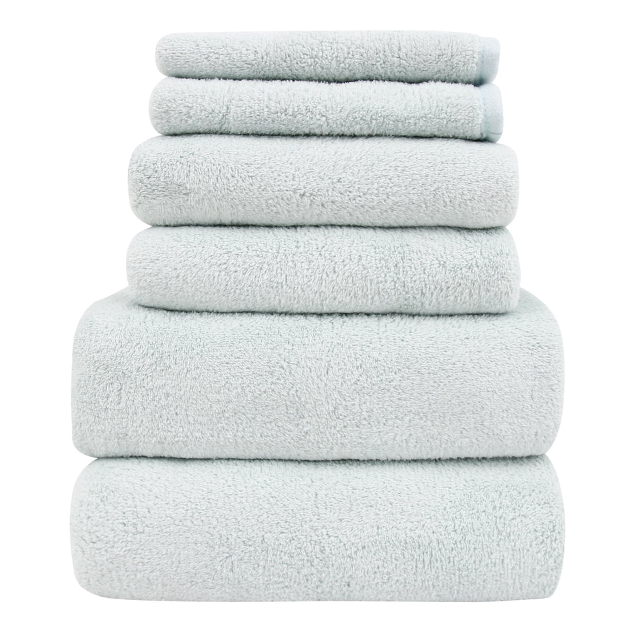 Fabreware FBT-001-G-7 Sprout Green Coral Fleece-Bath Towel -6 Pc