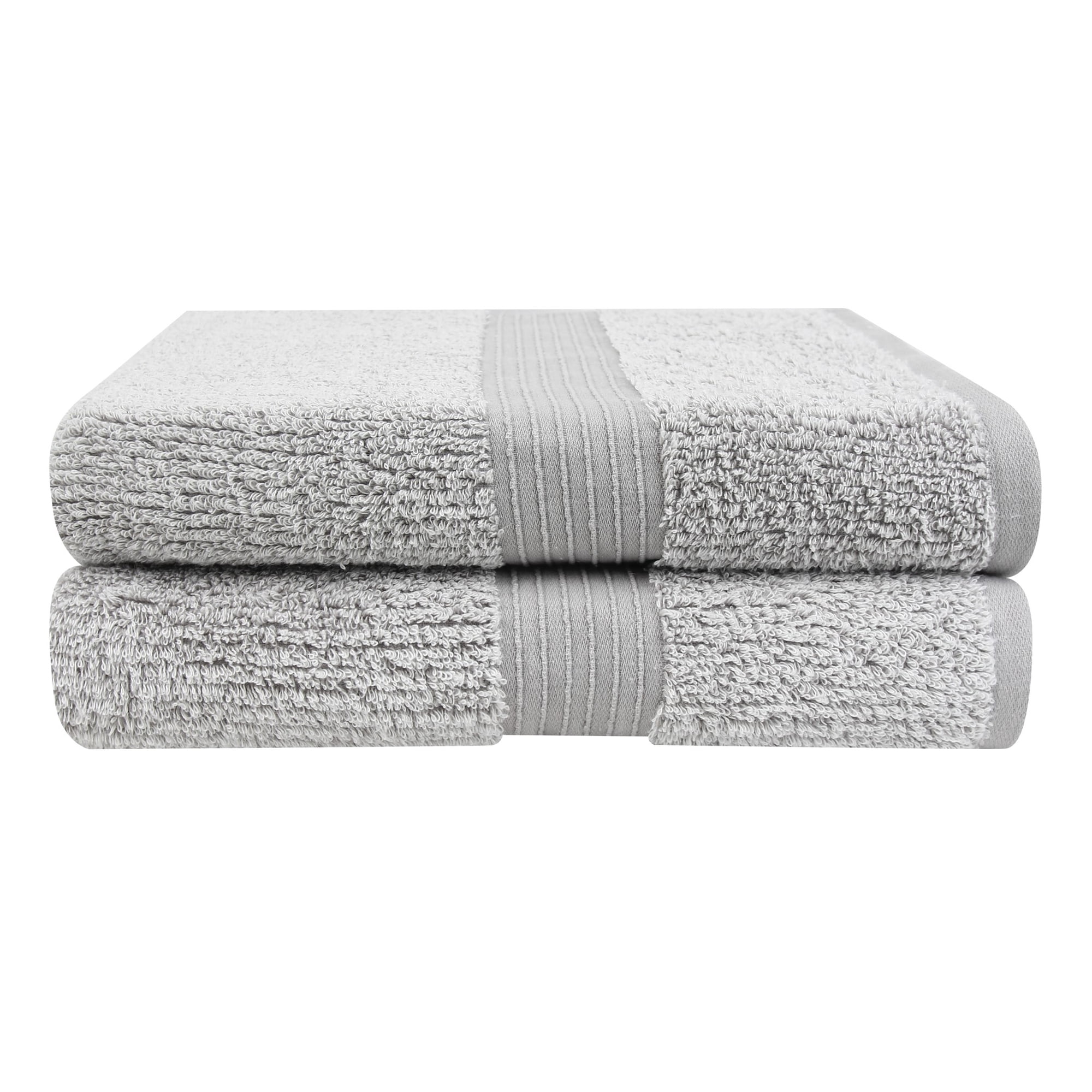 Fabreware FBT-006-G-2 Grey Violet Cotton Yarn-Bath Towel -2pc