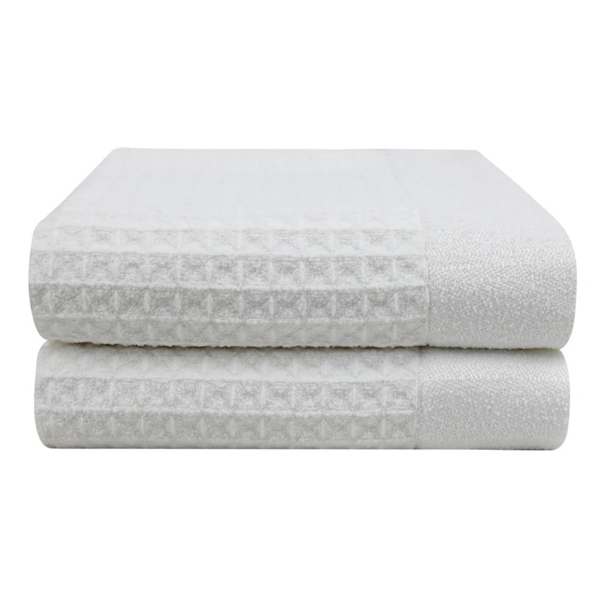 Fabreware FBT-007-W-2 Bright White Microfiber Bath Towel -2pc