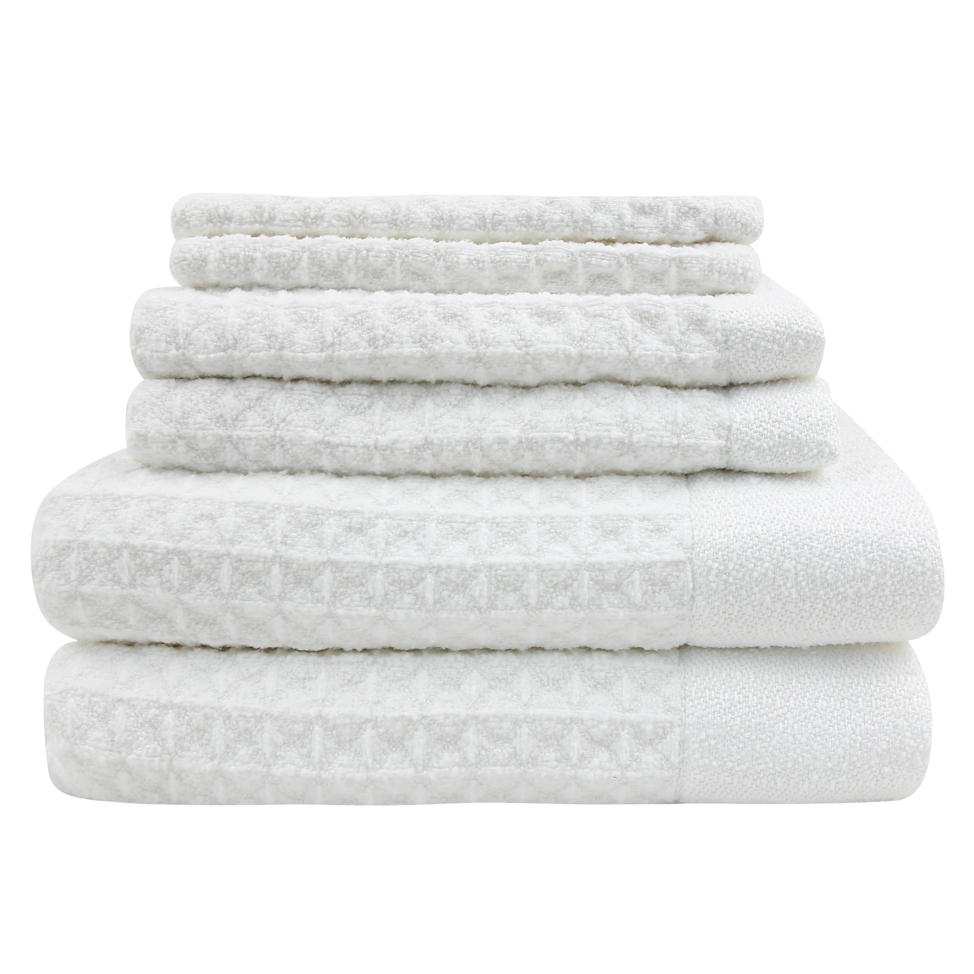 Fabreware FBT-007-W-5 Bright White Microfiber Bath Towel -2pc