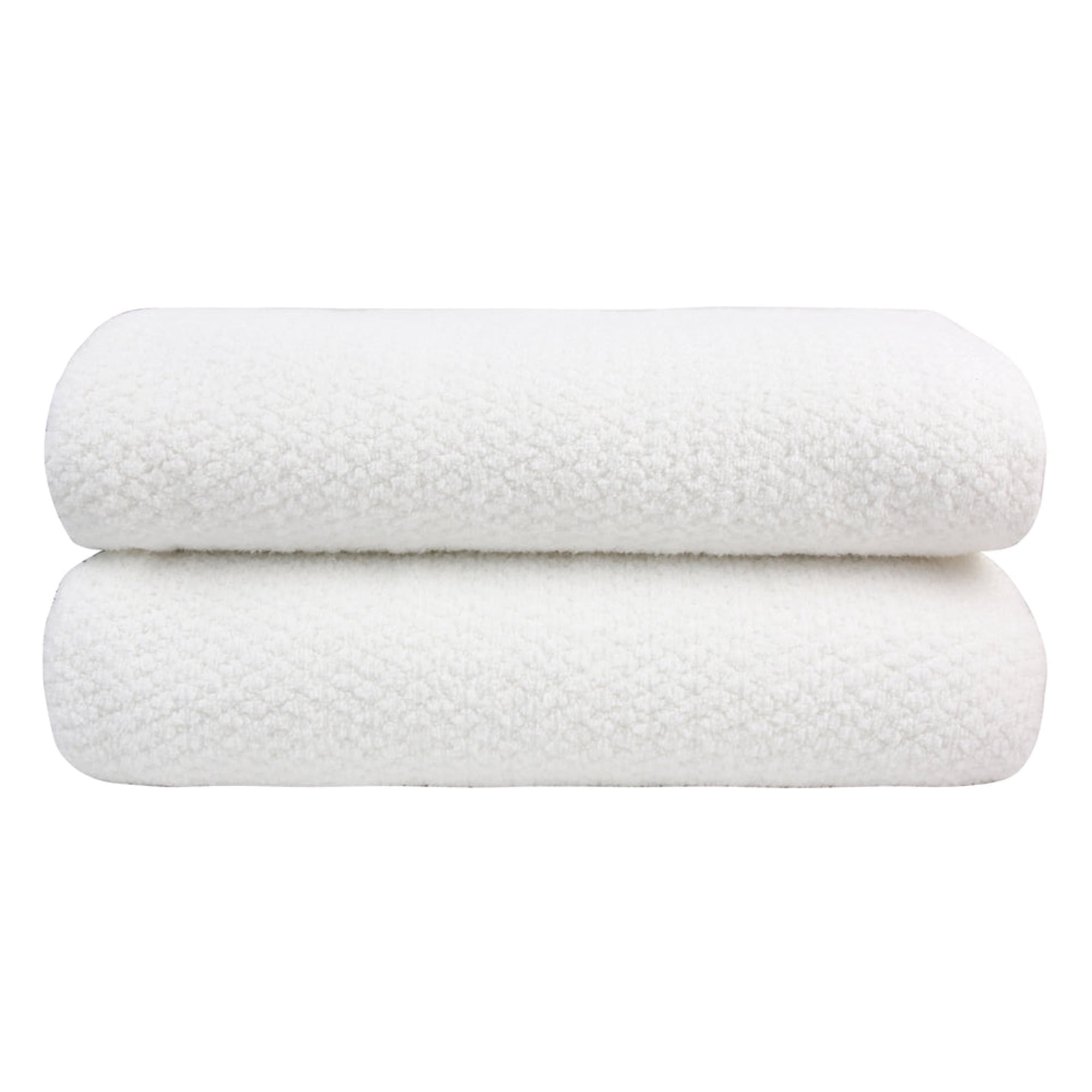 Fabreware FBT-008-W-2 White Cotton Yarn-Bath Towel- 2pc