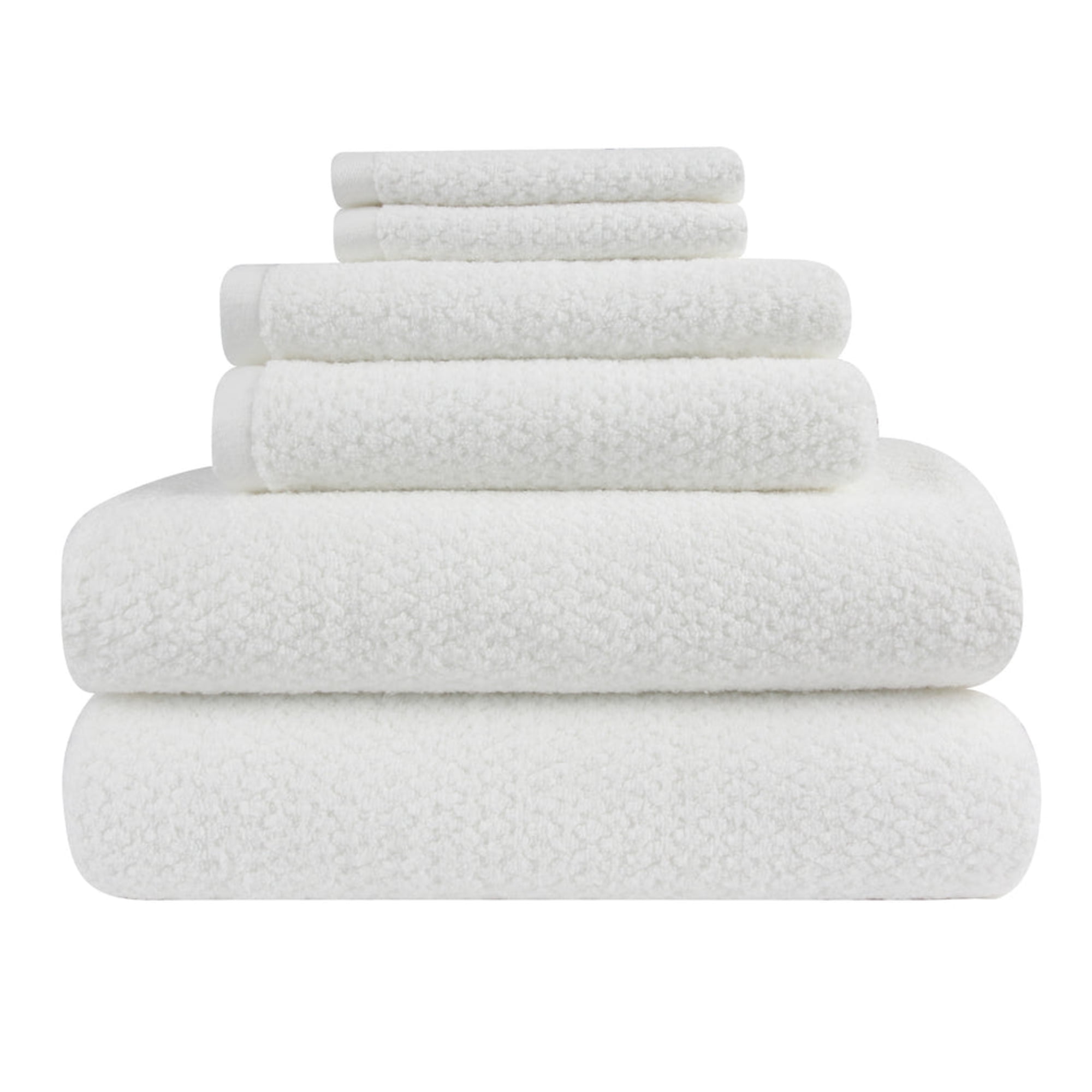 Fabreware FBT-008-W-7 White Cotton Yarn-Bath Towel- 6pc