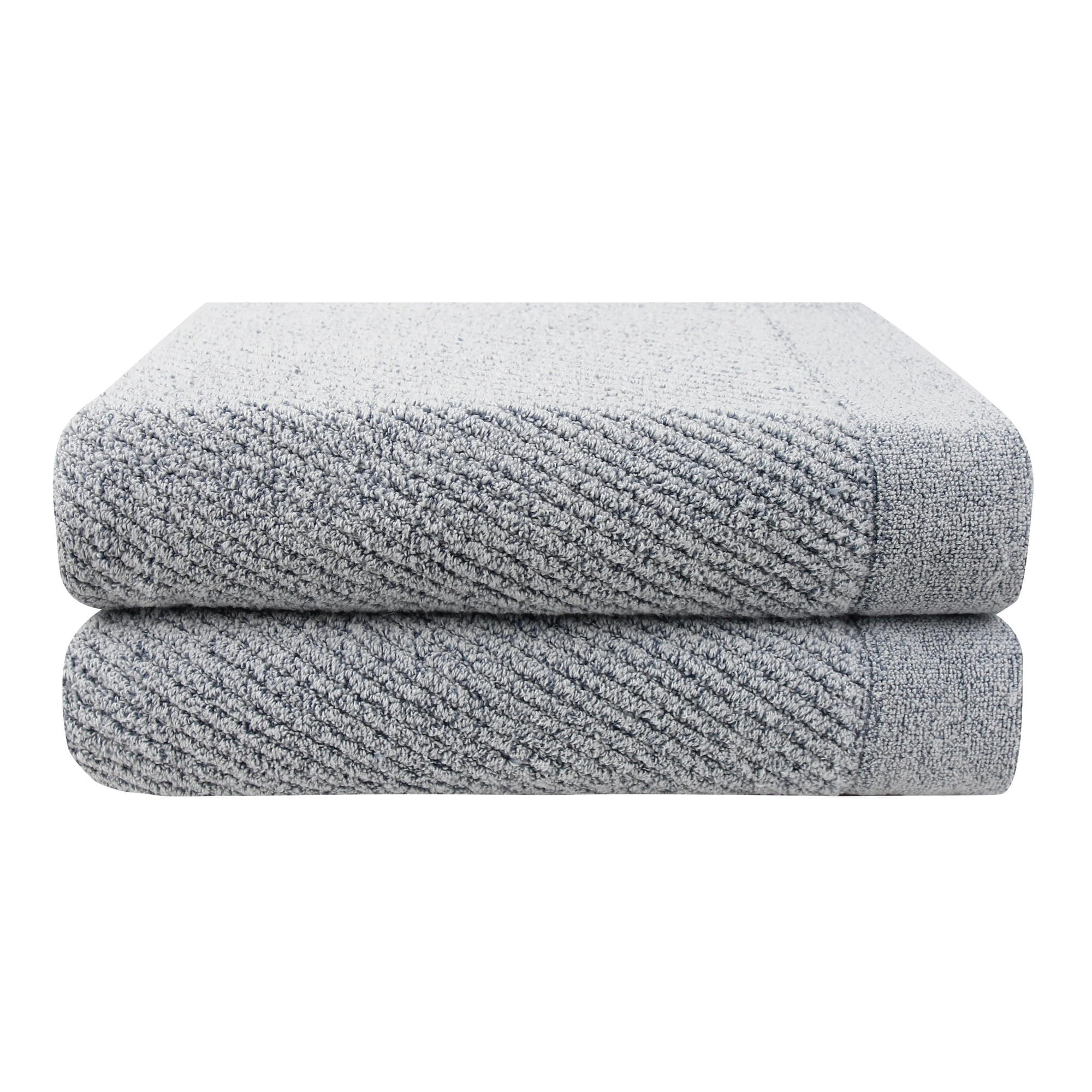 Fabreware FBT-010-BF-2 Blue Fog Cotton Yarn-Bath Towel- 2pc