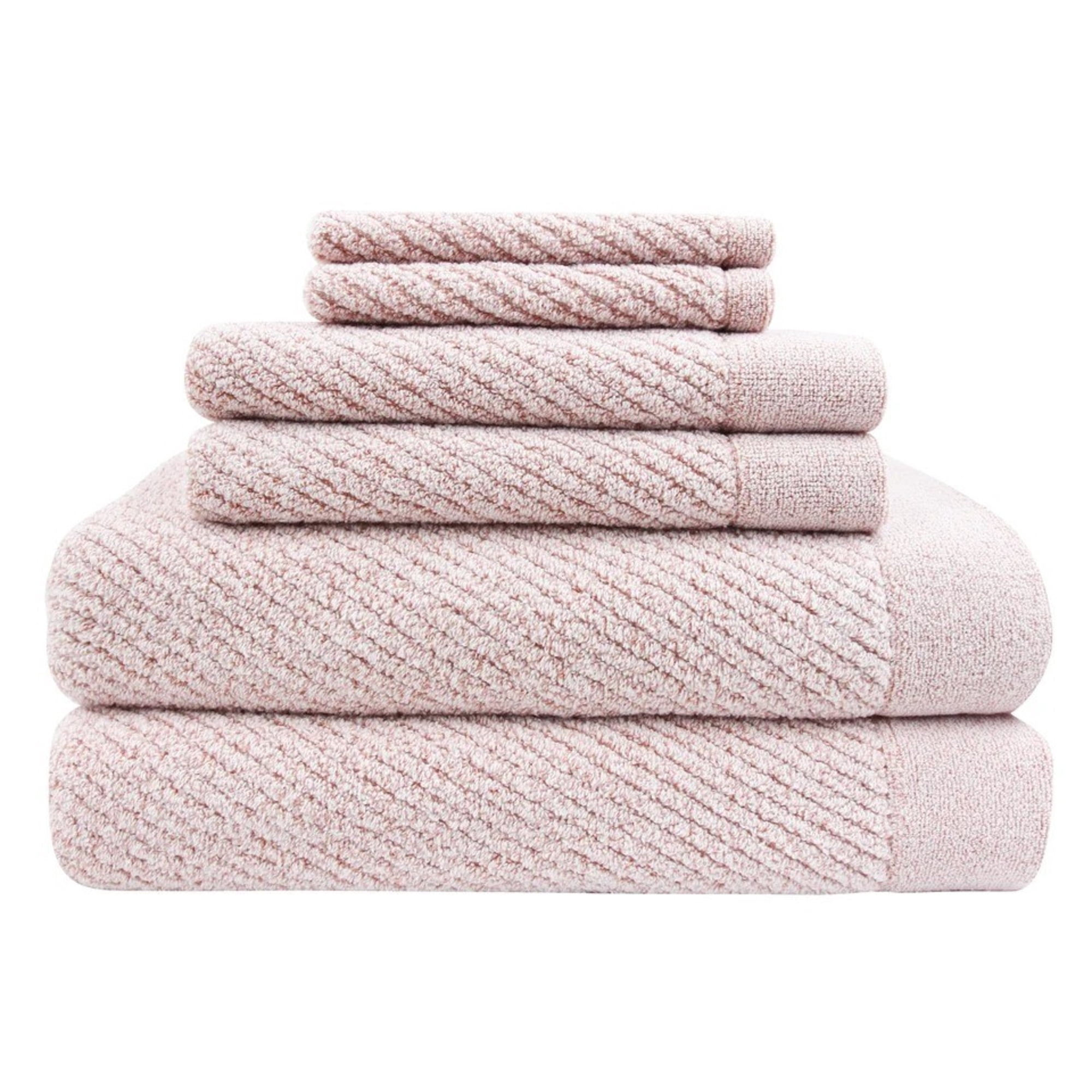 Fabreware FBT-010-RS-7 Rose Smoke Cotton Yarn-Bath Towel- 6pc