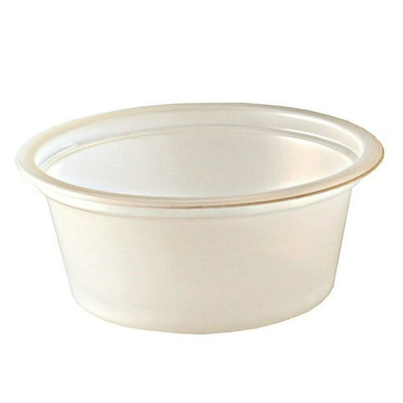 Portion Cups, Squat, 1 oz, Translucent, 125/Sleeve, 20 Sleeve/Carton