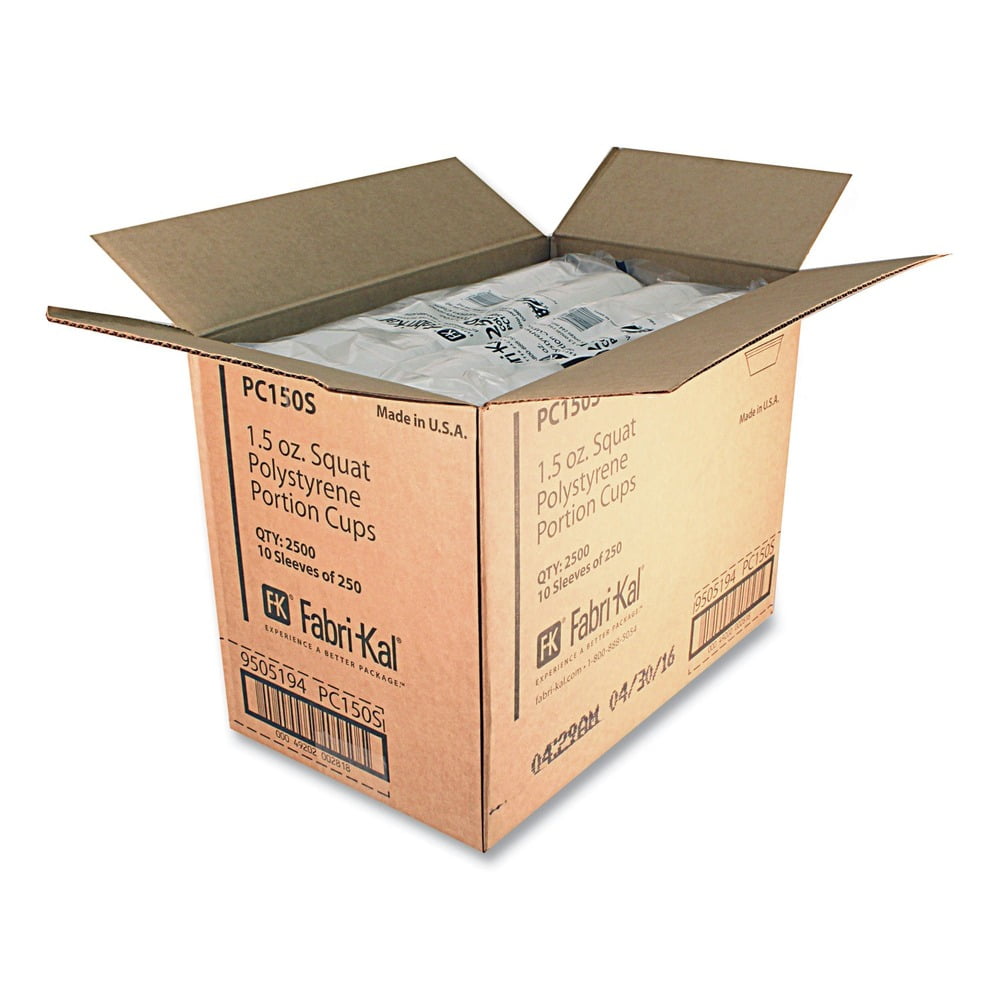 FabriKal 000000000009505194 1.5 oz. Squat Plastic Portion Cups