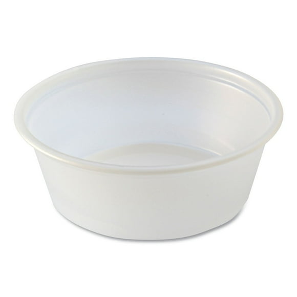 Fabri-Kal 000000000009505194 1.5 oz. Squat Plastic Portion Cups - Translucent (10/Carton)