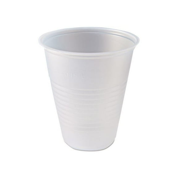 Fabri-Kal RK Ribbed Cold Drink Cups, 7 oz, Plastic, Clear, 100/Bag, 25 Bags/Carton