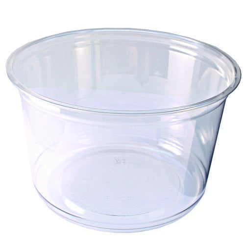 Fabri-Kal Alur PET Rolled Rim Round Deli Container Clear, 16 oz. | 500/Case