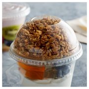 Fabri-Kal DLGC16/24NH Greenware 16 and 24 oz. Compostable Clear Plastic Dome Lid with No Hole - 1,000/Case
