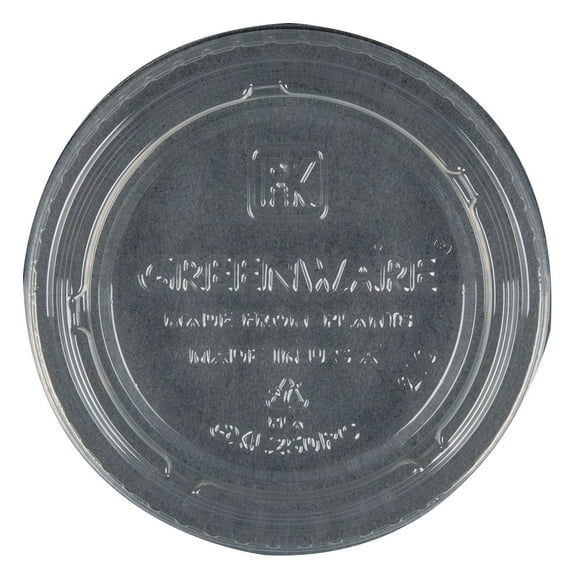 Fabri-Kal Greenware Round Cup Lid Clear, PLA | 2000/Case