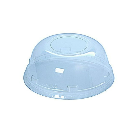 Fabri-Kal Kal-Clear/Nexclear Drink Cup Lids, Squat Dome Lid with 1.75" Hole, Fits 32 oz Cold Cups, Plastic, Clear, 500/Carton
