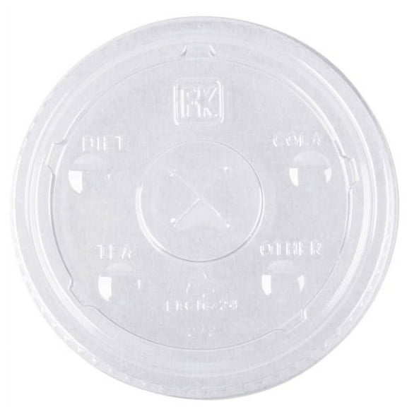 Fabri-Kal LKC1624FX X-Slot Greenware Cold Drink Lids Fits 16 oz. to 24 oz. Cup - Clear (1000/Carton)
