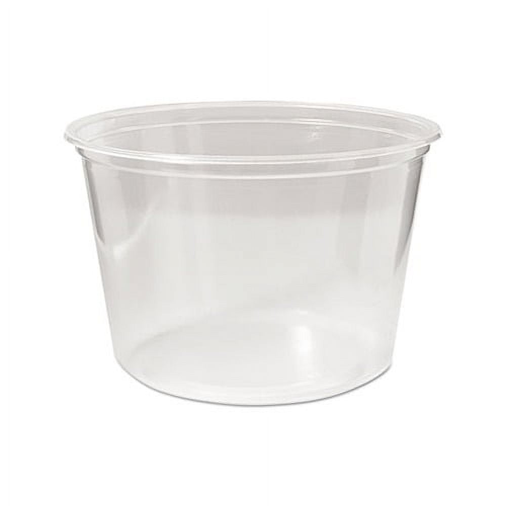 Fabri-Kal Microwavable Deli Containers, 16 oz, Clear, 500/Carton -FABPK16SC