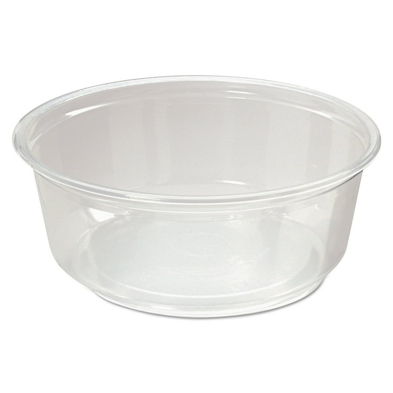 Microwavable Deli Containers, 8 oz, 4.6 Diameter x 1.8 h, Clear, Plastic, 500/Carton Microwavable Deli Containers, 8 oz, 4.6 Diameter x 1.8 h, Clear, Plastic, 500/Carton