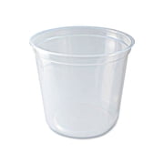 4.6 in. x 4.1 in. 24 oz. Microwavable Plastic Deli Containers - Clear 500/Carton