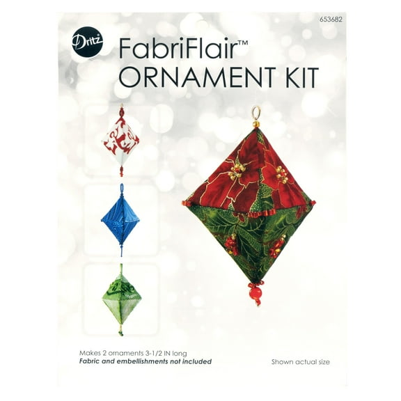 FabriFlair Ornament Kit Trilliant Pattern, 3-1/2" Long, Makes 2 Ornaments