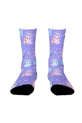 Brain Computer Interface Neuron Ghost Funny Novelty Crew Socks for Women Men Sports