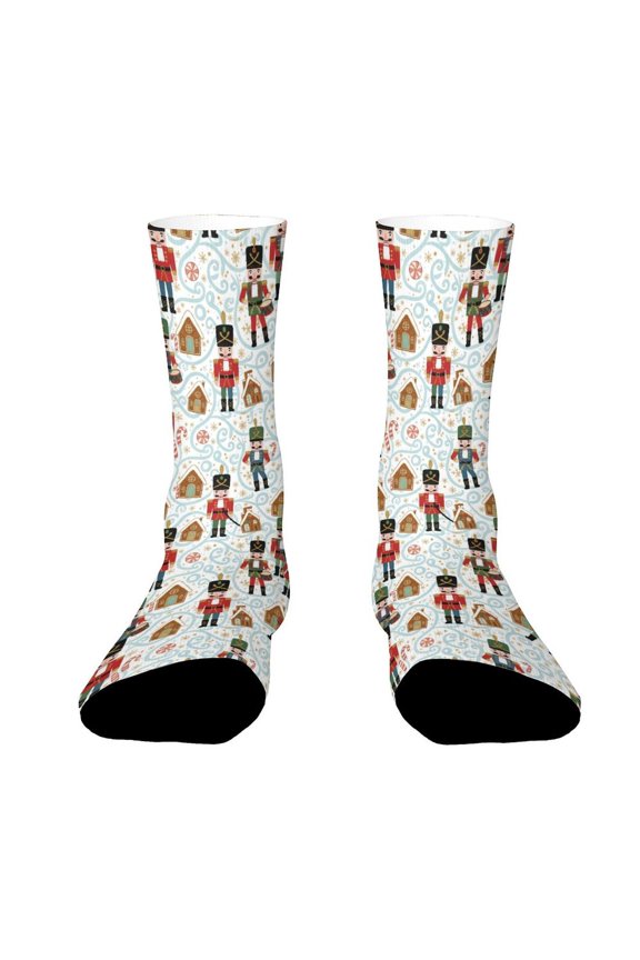 Christmas Nutcracker Funny Novelty Crew Socks for Women Men Sports