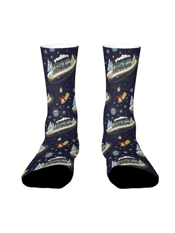 Polar Express Constellations Funny Novelty Crew Socks for Women Men Sports