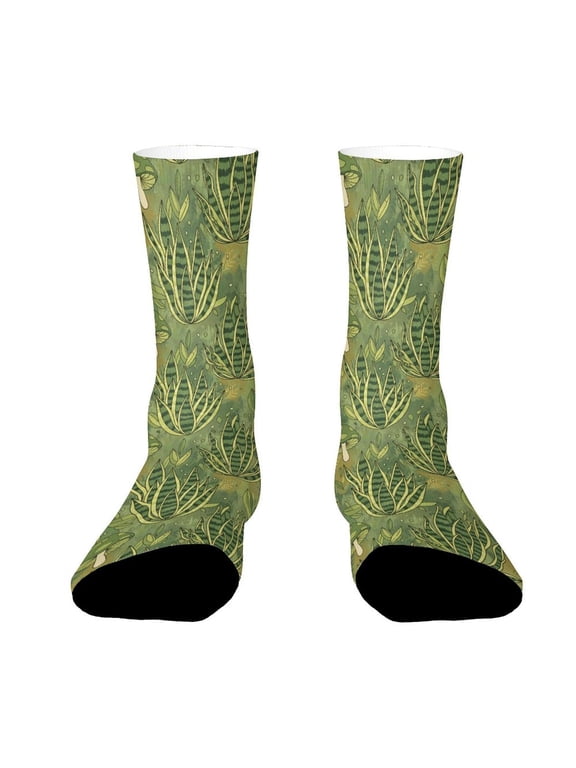 Snake Plant 1 Funny Novelty Crew Socks for Women Men Sports