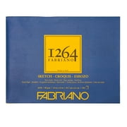 Fabriano 1264 Sketch Pad, Glue Bound, 18”x24”, 60 lb, 100 Sheets, 100% Alpha-Cellulose, Sketching & Drafting