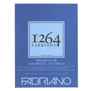 Fabriano 1264 Watercolor Pad, Glue Bound, 9”x12”, 140 lb, 30 Sheets, 100% Alpha-Cellulose, Wet Media