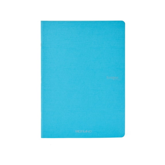 Fabriano EcoQua Original Staple-Bound Notebook, 8.3" x 11.7", A4, Blank, 40 Sheets, Turquoise