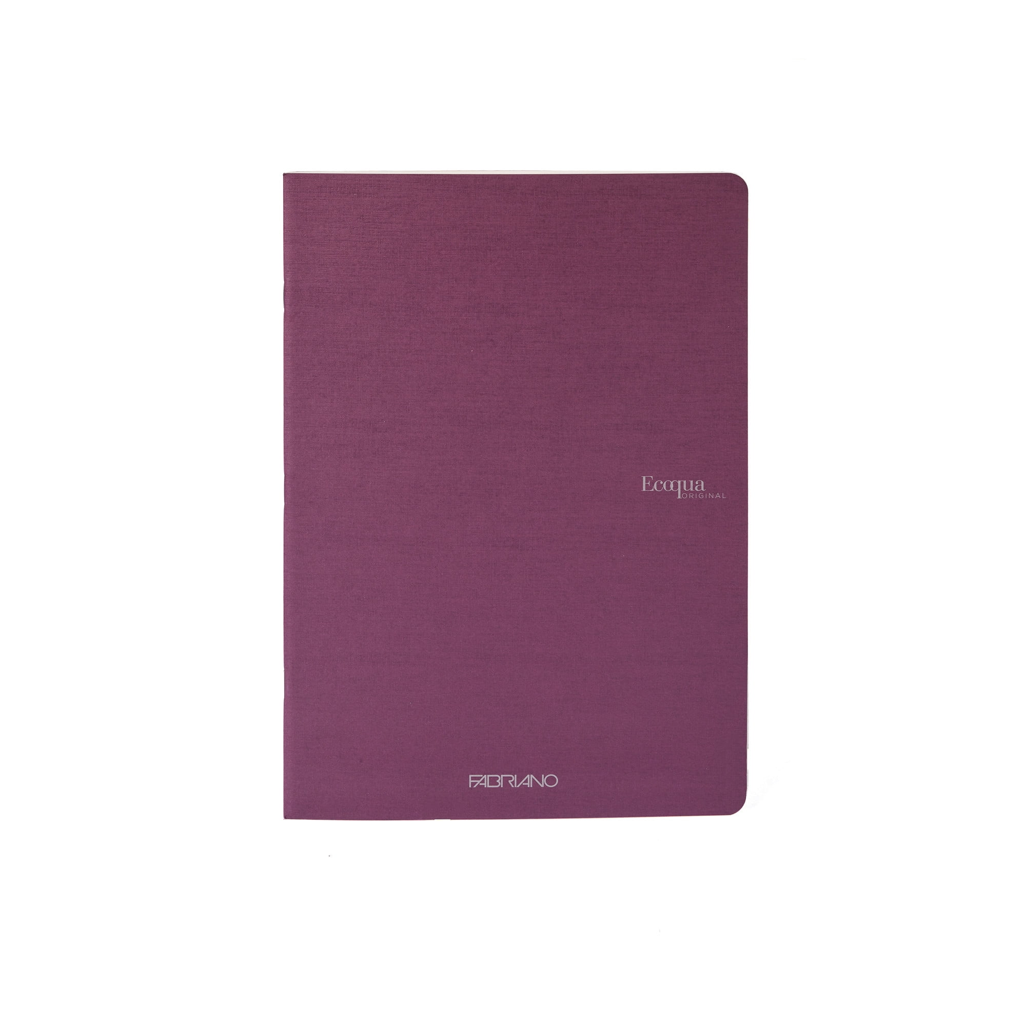 Fabriano EcoQua Original Staple-Bound Notebook, 8.3" x 11.7", A4, Blank, 40 Sheets, Wine