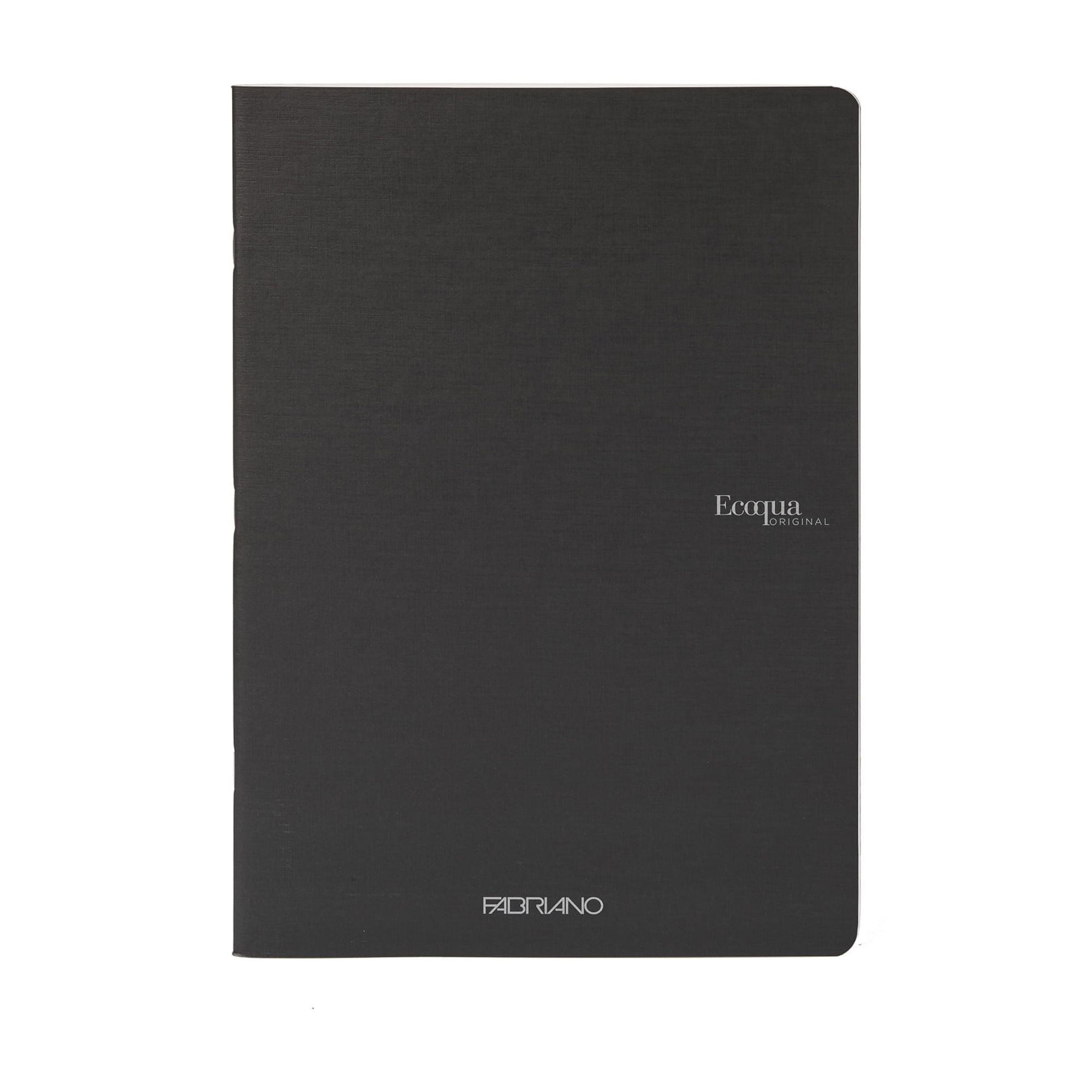 Fabriano Ecoqua Original Staple-Bound Notebook, 5.8" x 8.3", A5, Graph, 40 Sheets, Black