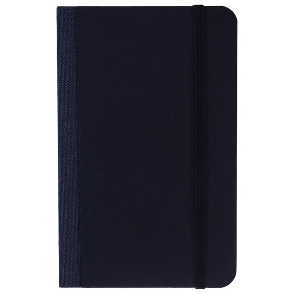 Fabriano Ecoqua Plus Fabric-Bound Notebook, 3.5" x 5.5", Dotted, Navy