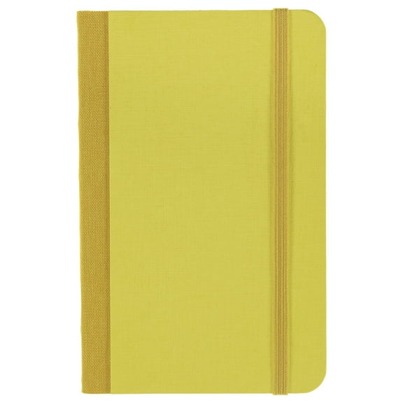 Fabriano Ecoqua Plus Fabric-Bound Notebook, 3.5" x 5.5", Dotted, Yellow