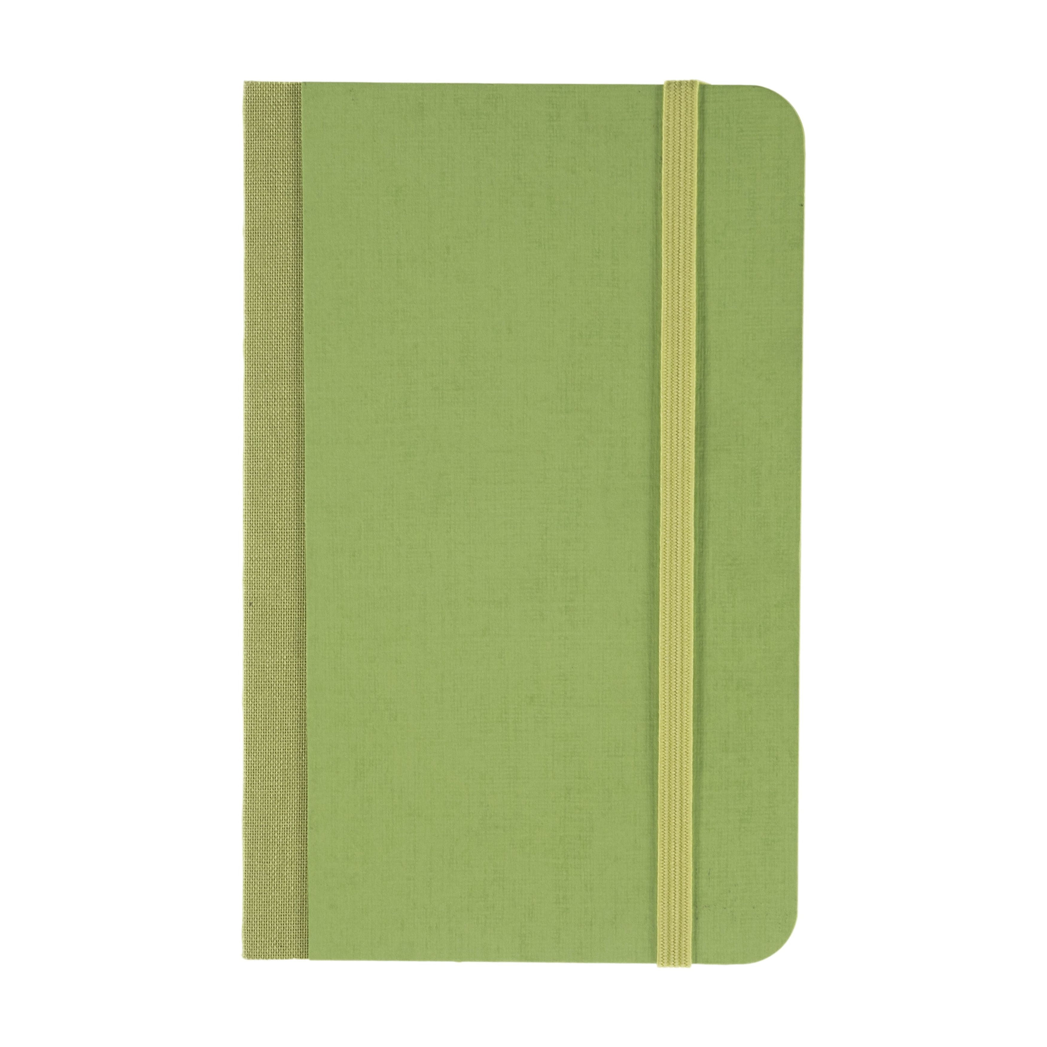 Fabriano Ecoqua Plus Fabric-Bound Notebook, 3.5" x 5.5", Lined, Lime