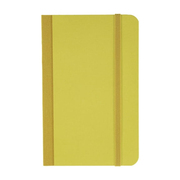 Fabriano Ecoqua Plus Fabric-Bound Notebook, 3.5" x 5.5", Lined, Yellow